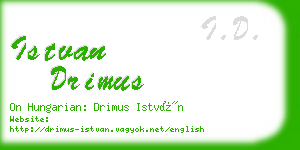 istvan drimus business card